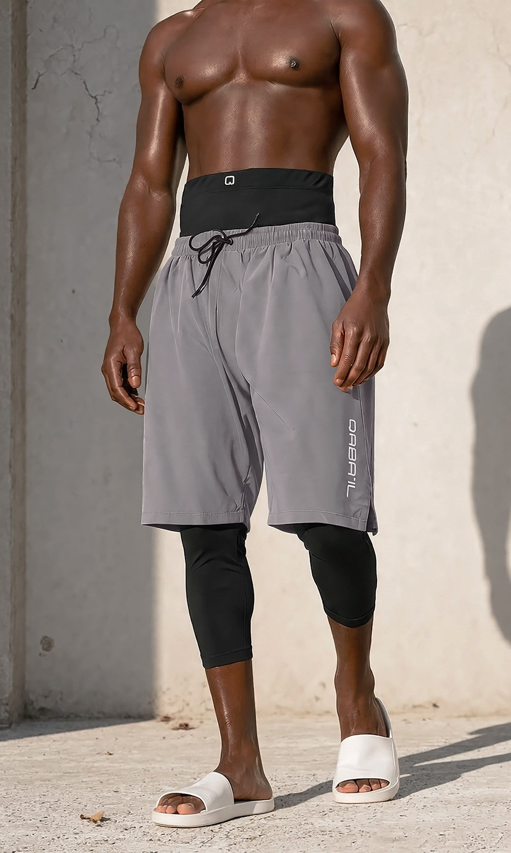 QL Halal Swim Shorts S26 in Light Grey