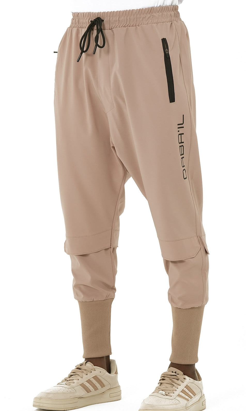  QL Pantalon Cross Over in Taupe - QABA'IL,