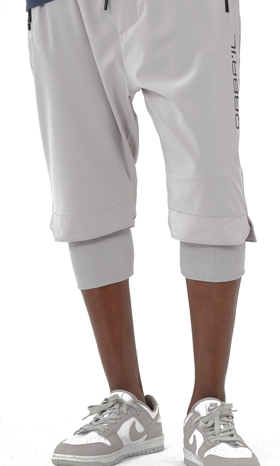  QL Pantalon Cross Over in Grey - QABA'IL,