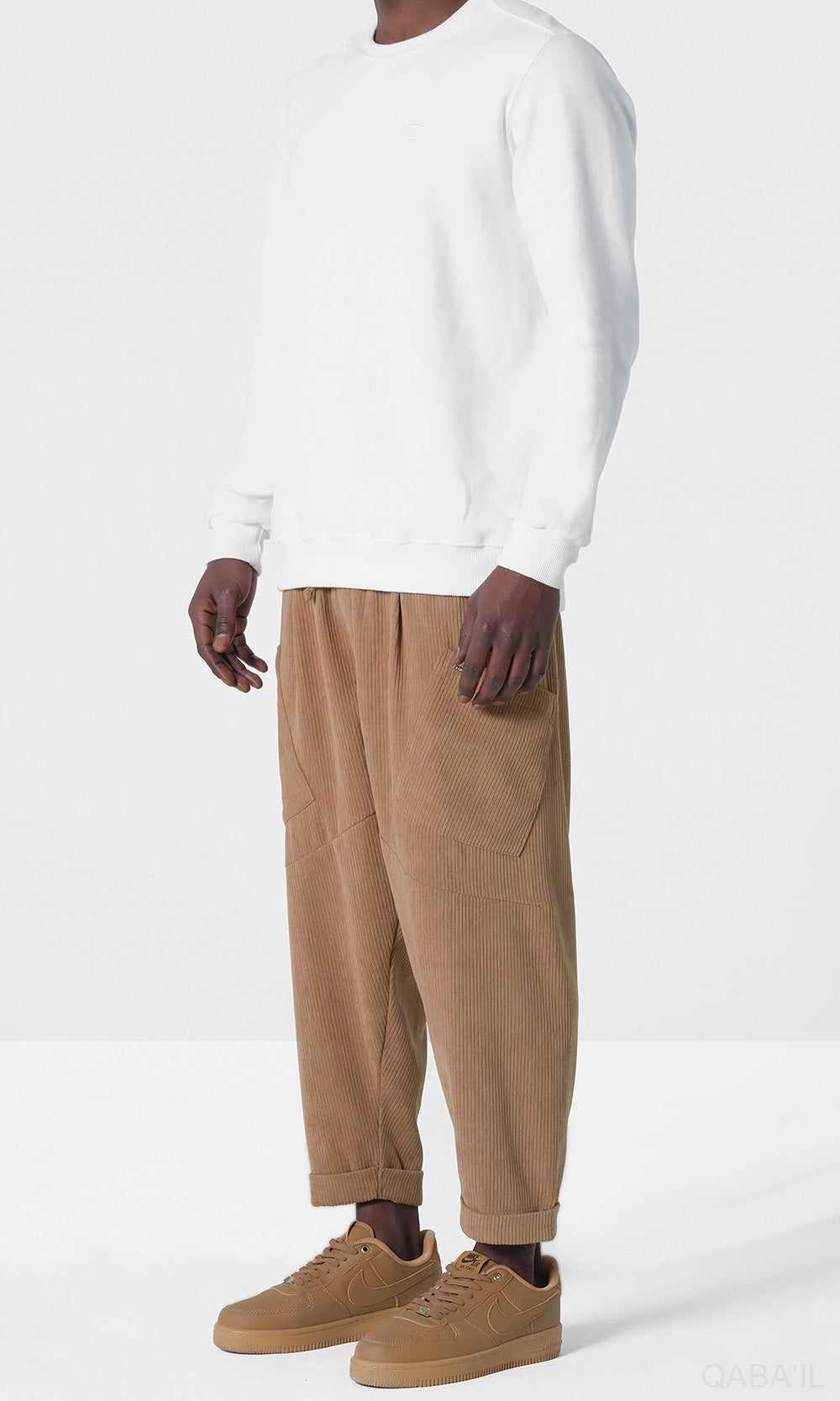 QL Sarouel Design Kadife en Camel