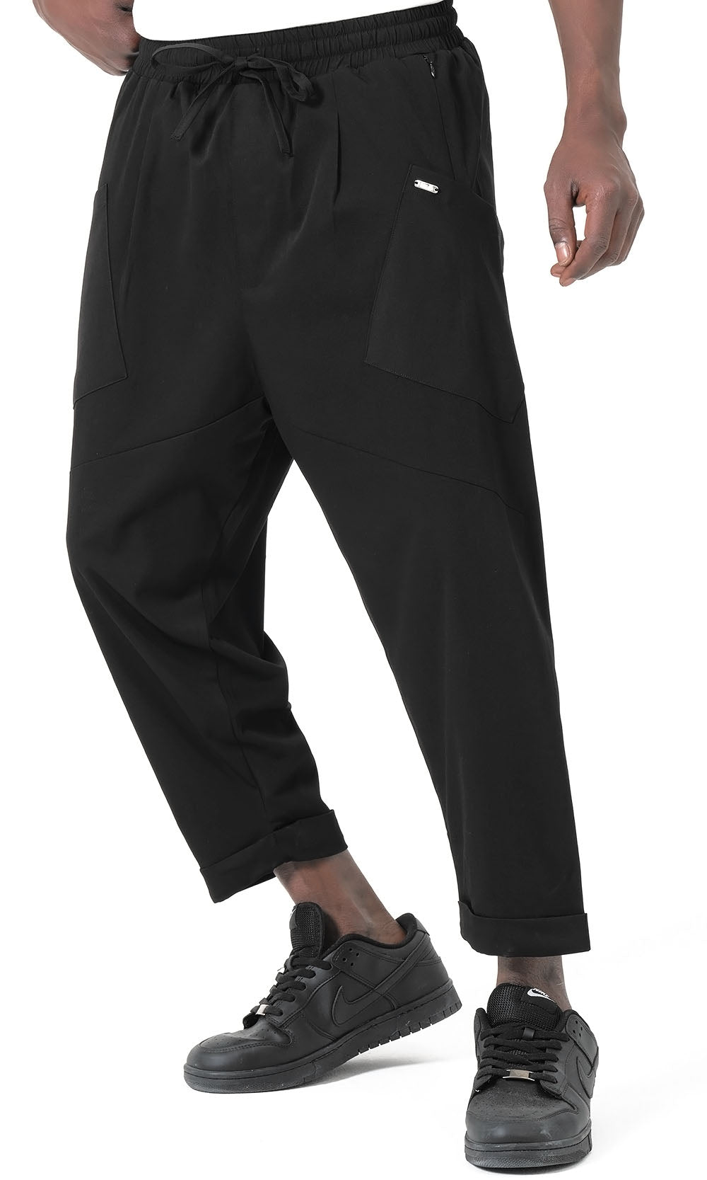 QTS1012 Pantalon sarouel Design S26 en noir
