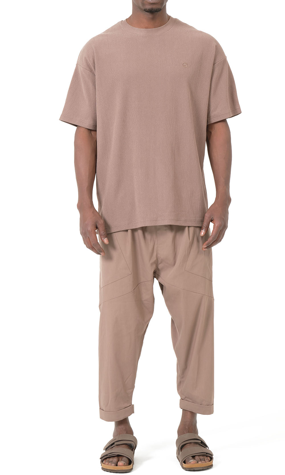 QTS1012 Pantalon sarouel design S26 couleur taupe