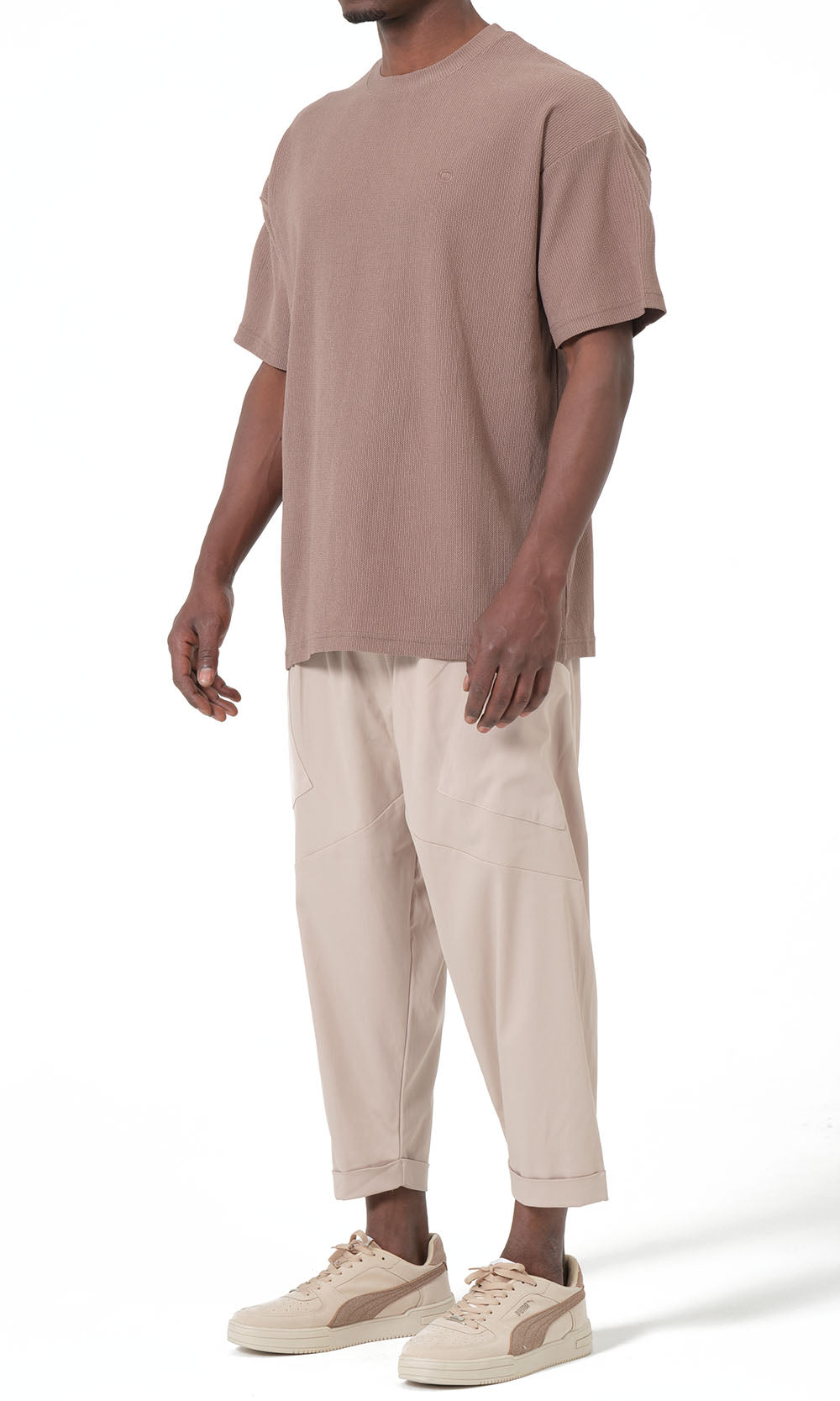 QTS1012 Pantalon sarouel Design S26 en beige
