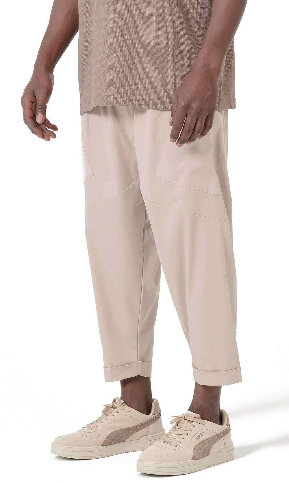 QTS1012 Pantalon sarouel Design S26 en beige