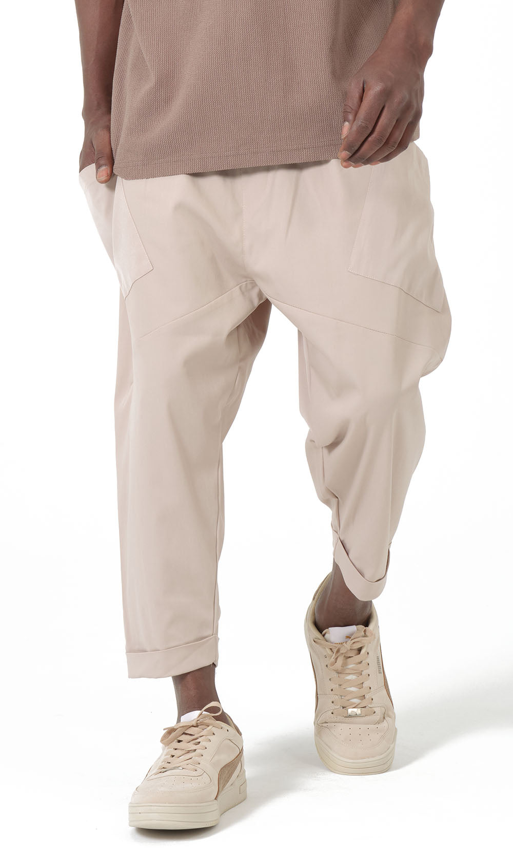 QTS1012 Pantalon sarouel Design S26 en beige