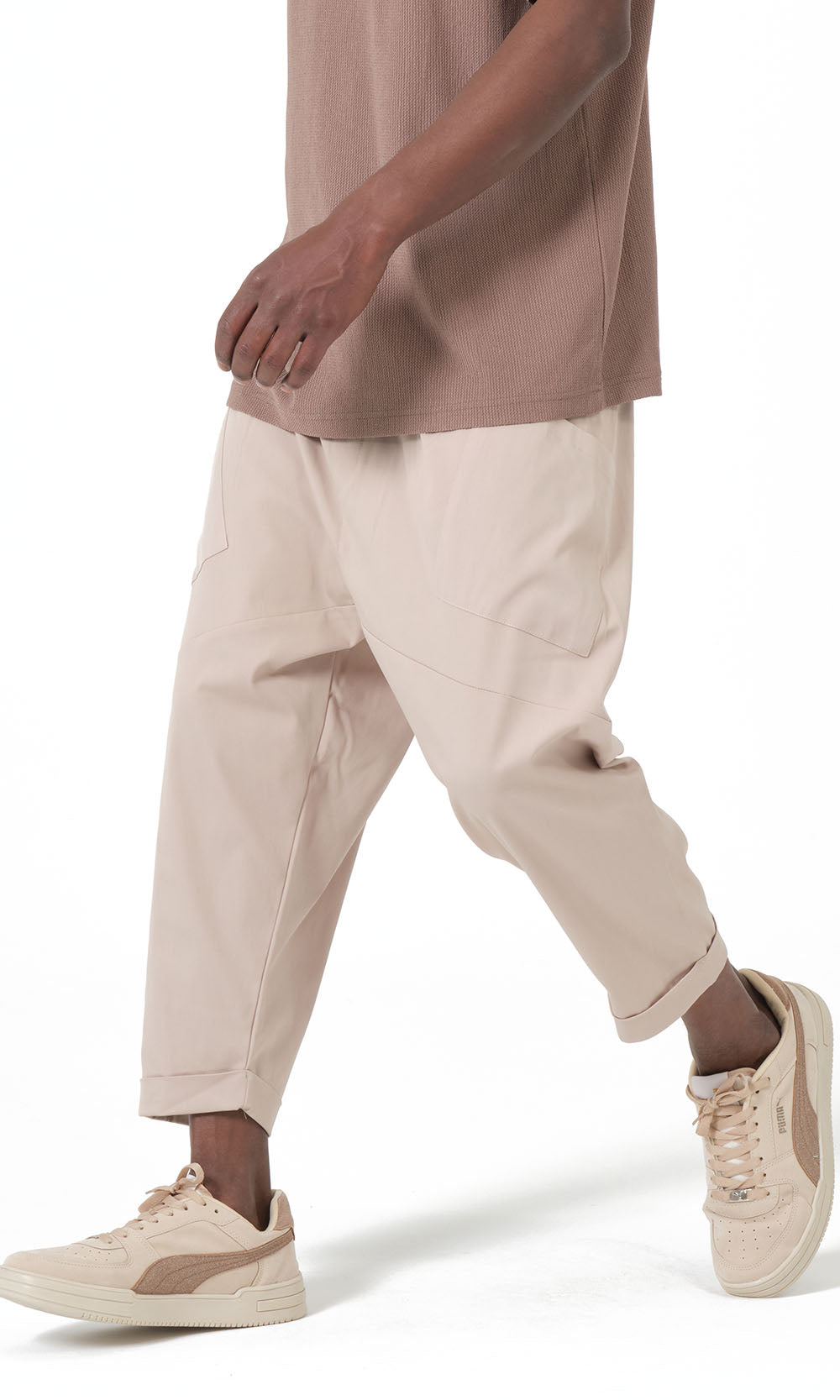 QTS1012 Pantalon sarouel Design S26 en beige