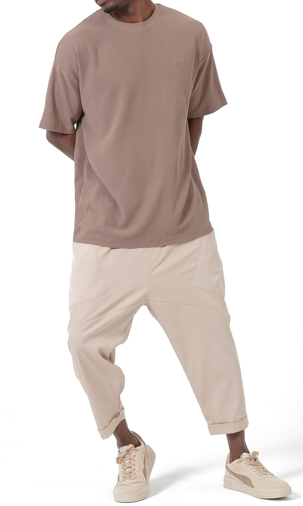 QTS1012 Pantalon sarouel Design S26 en beige
