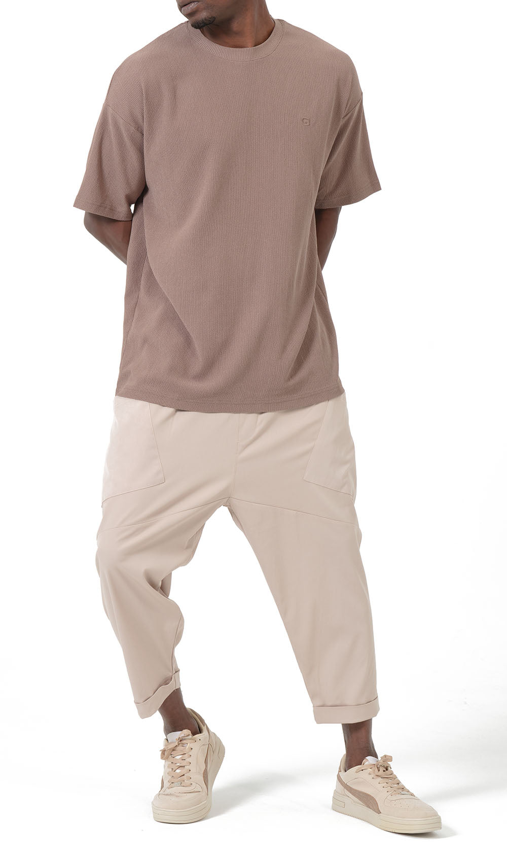 QTS1012 Pantalon sarouel Design S26 en beige
