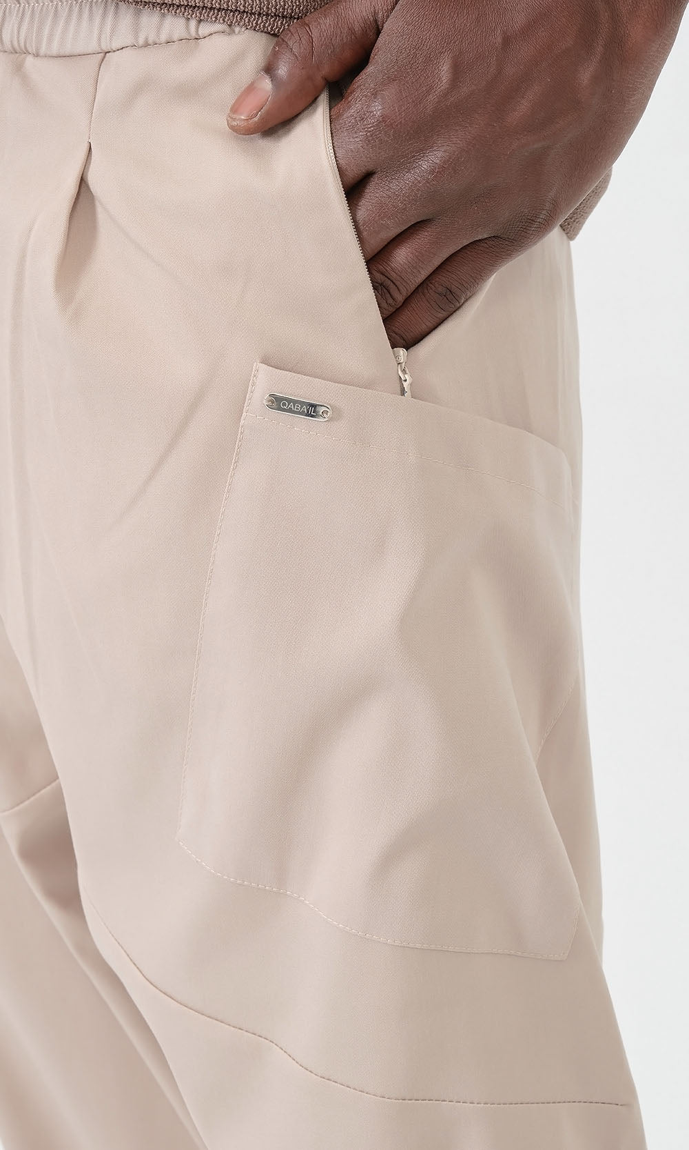 QTS1012 Pantalon sarouel Design S26 en beige