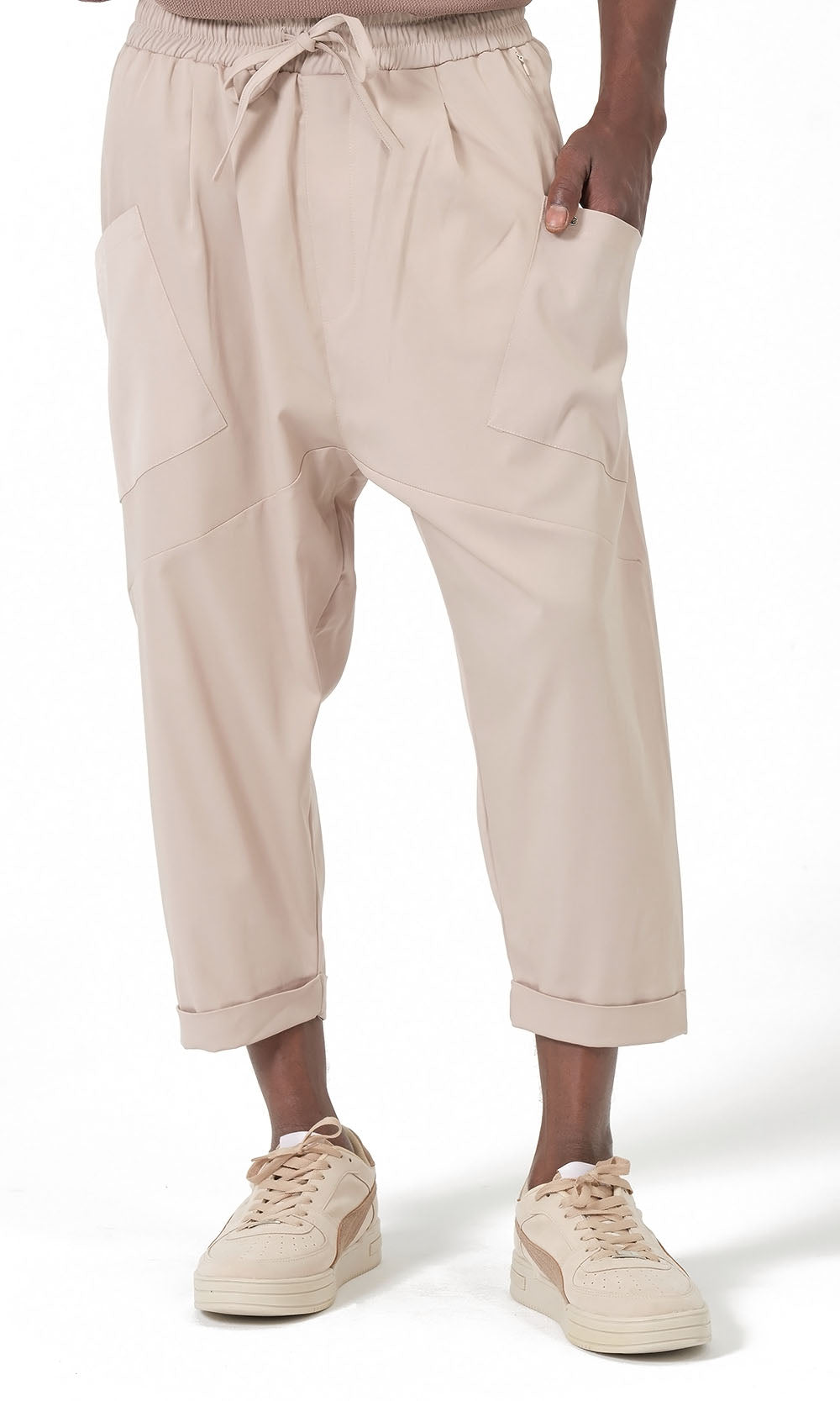 QTS1012 Pantalon sarouel Design S26 en beige