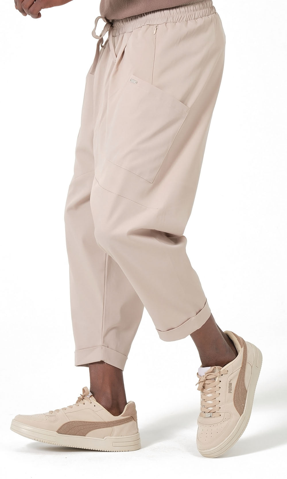 QTS1012 Pantalon sarouel Design S26 en beige