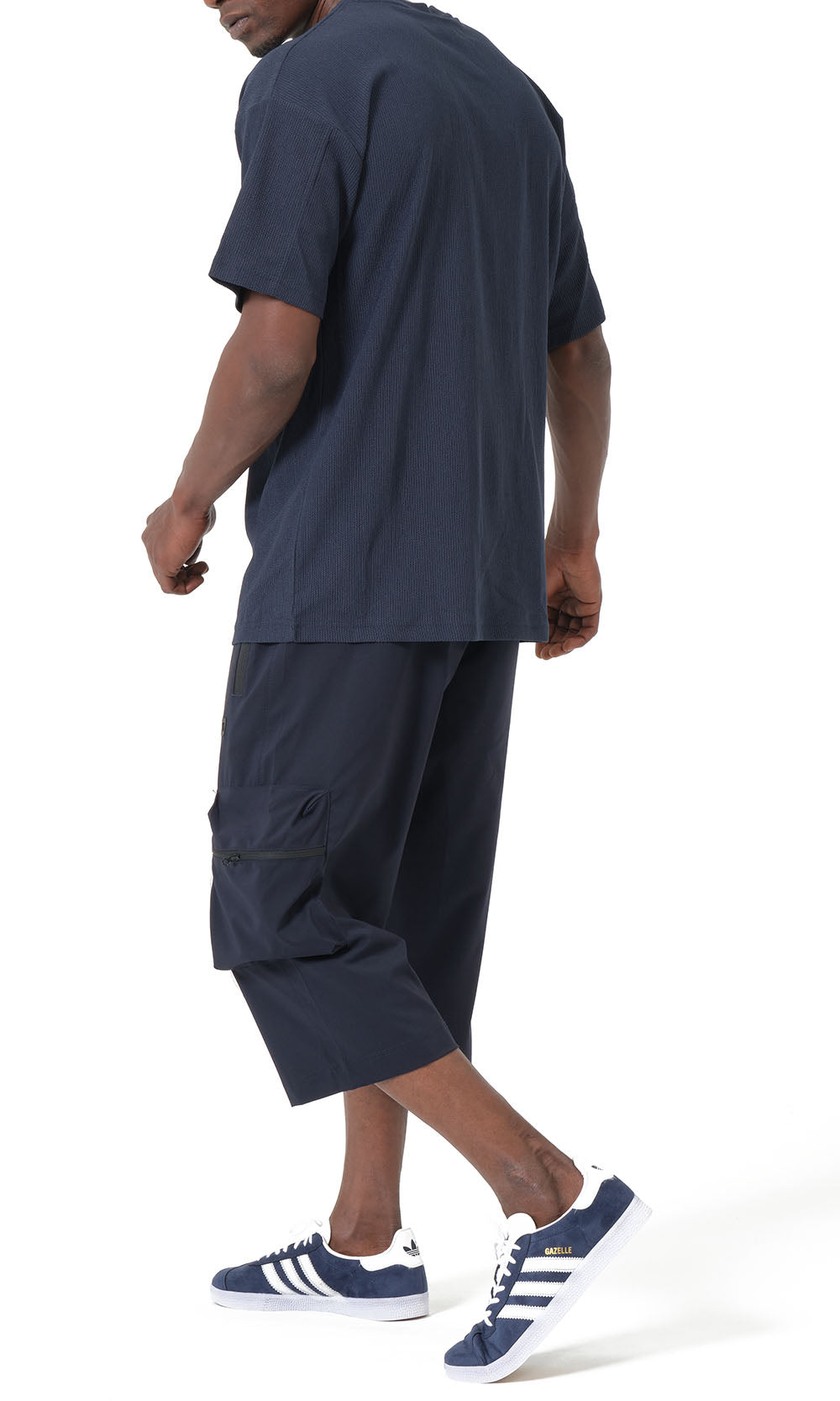 QTT3001 T-Shirt Oversized Waffle in Navy