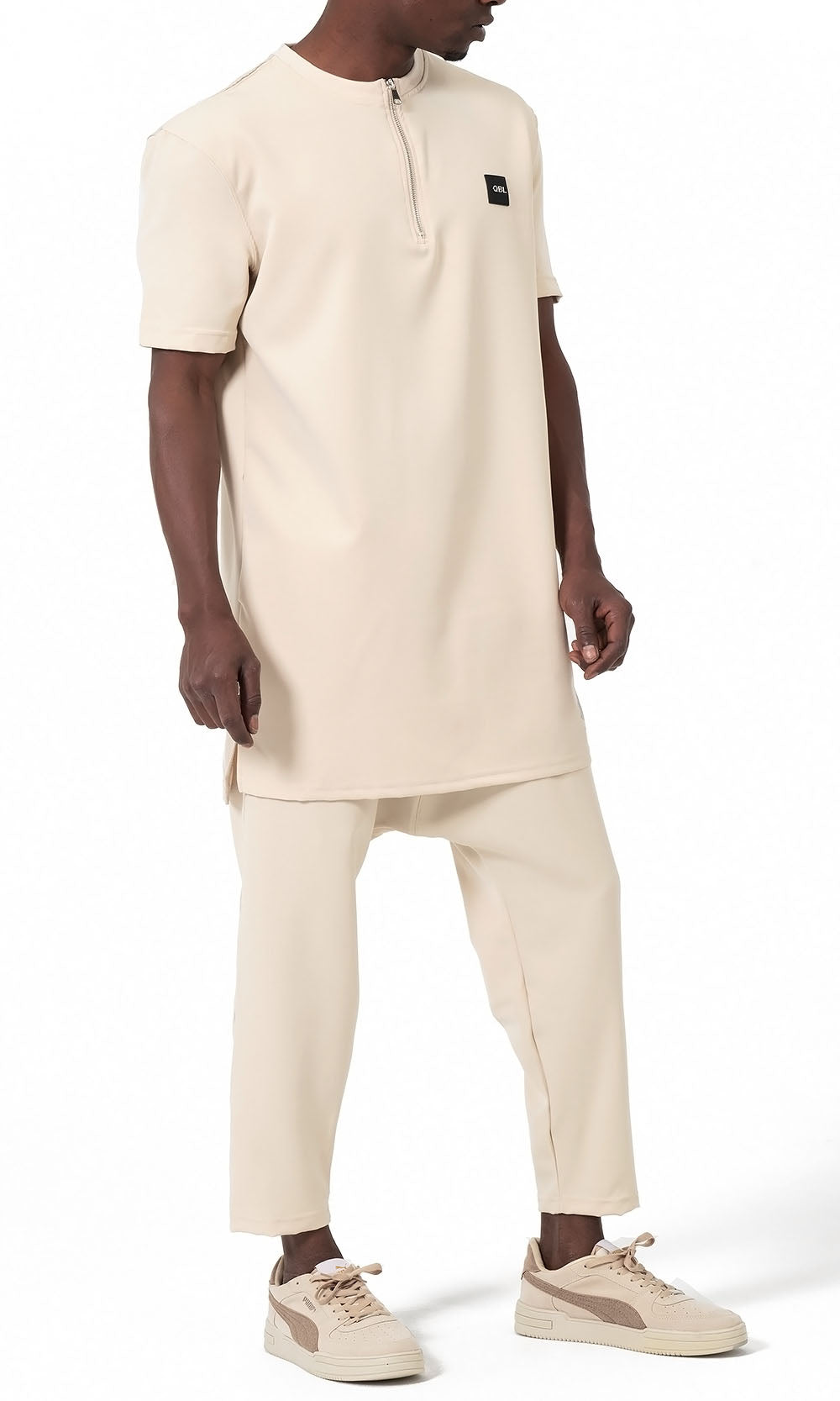 Ensemble Qamis court QTE2001 Silent beige
