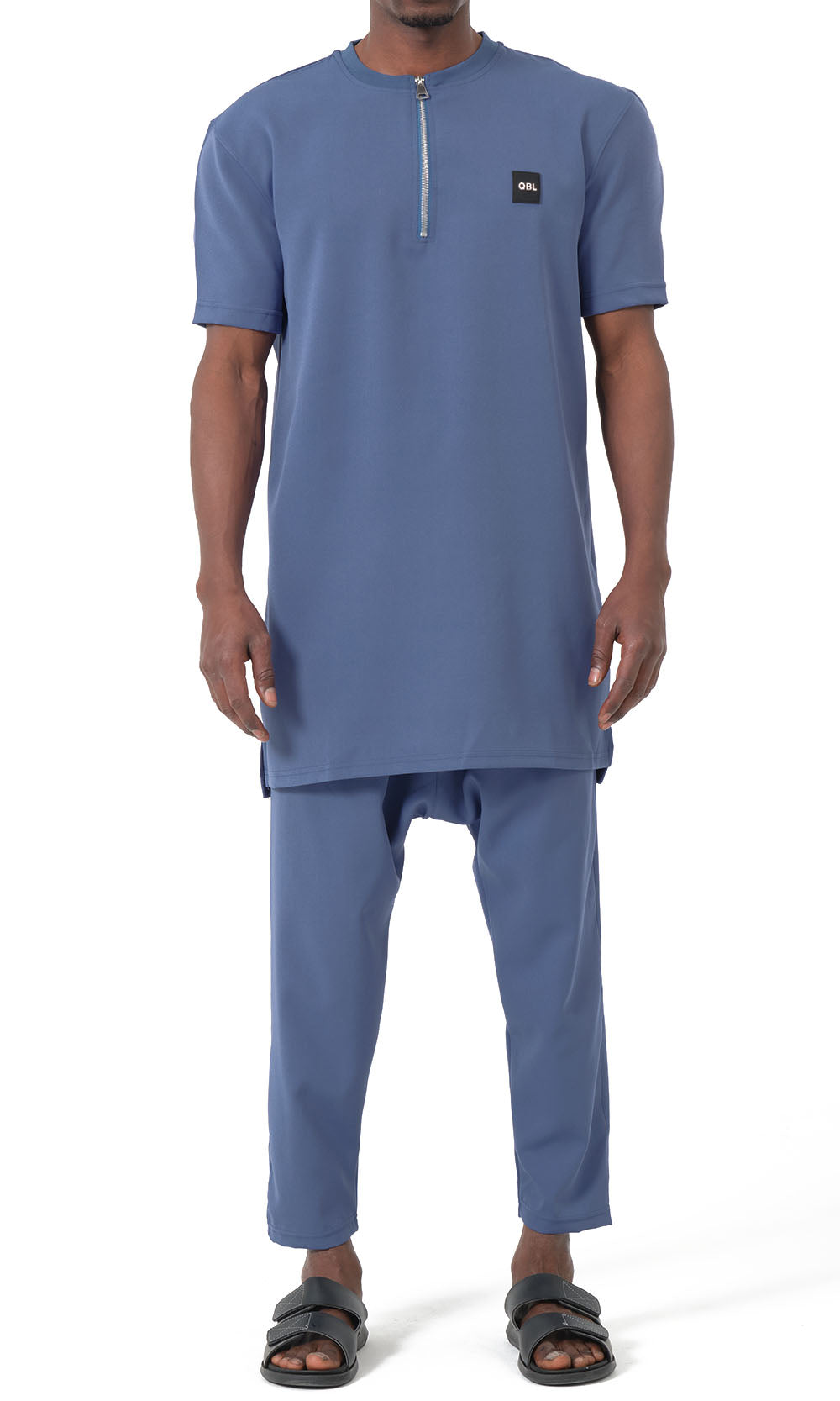 Ensemble Qamis court QTE2001 Silent couleur Indigo