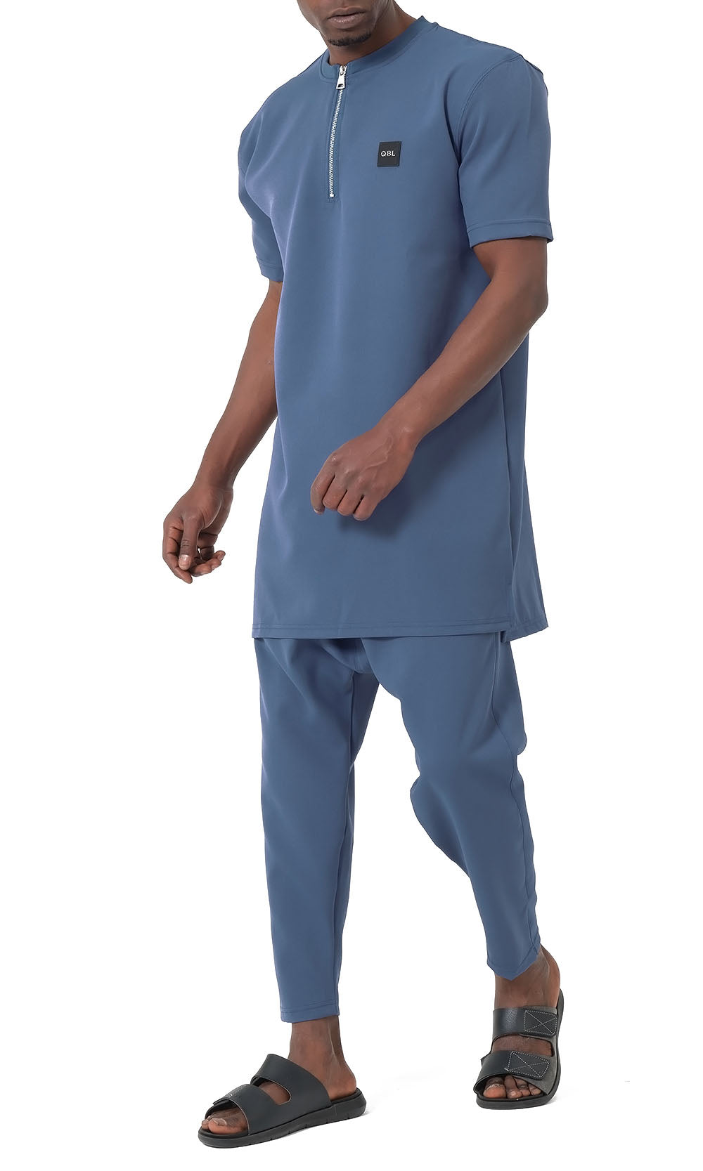 Ensemble Qamis court QTE2001 Silent couleur Indigo