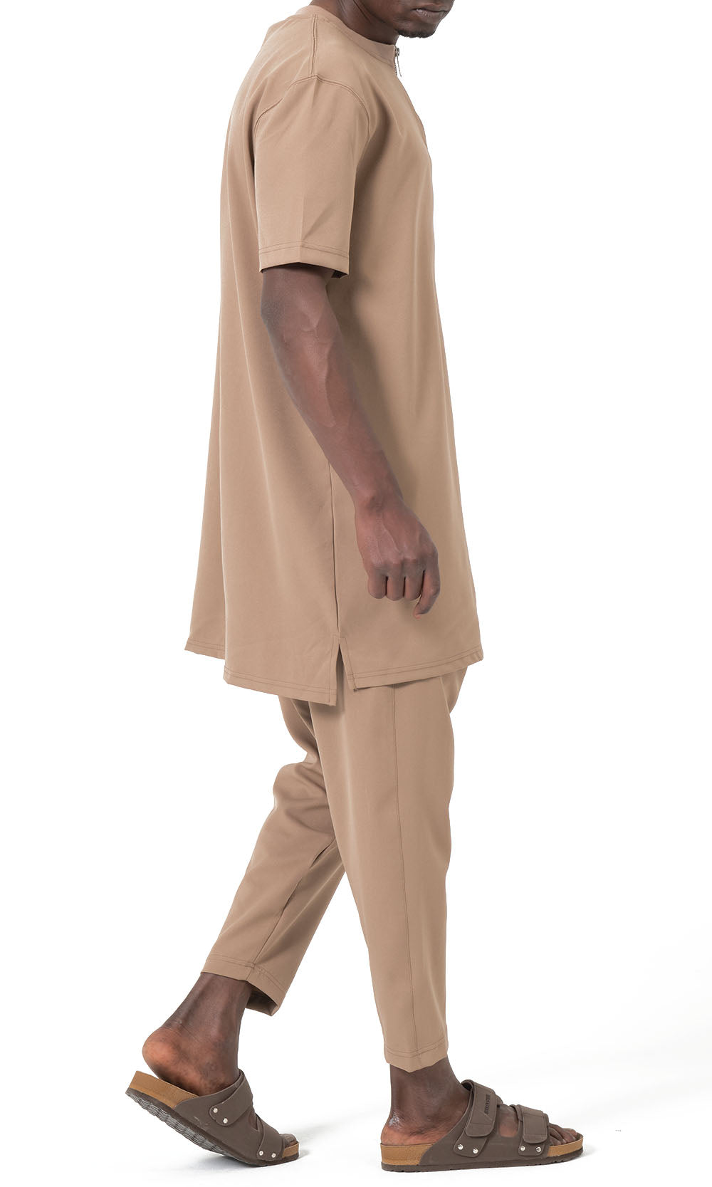 QTE2001 Ensemble Qamis court Silent couleur Camel