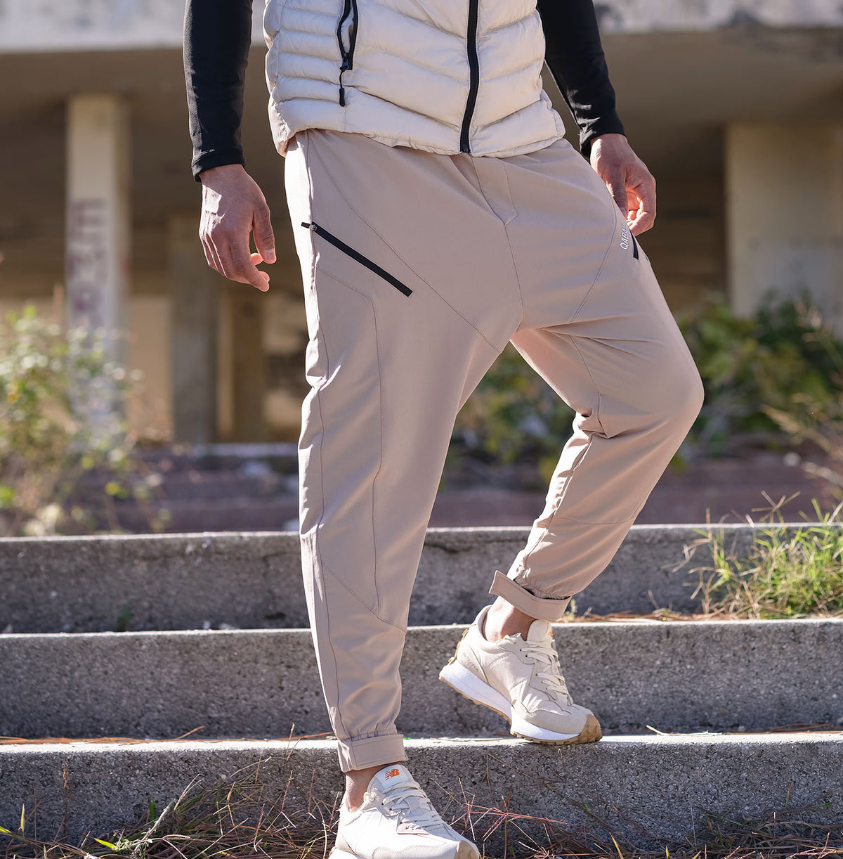 QL Teknik Sarouel-broek in taupe