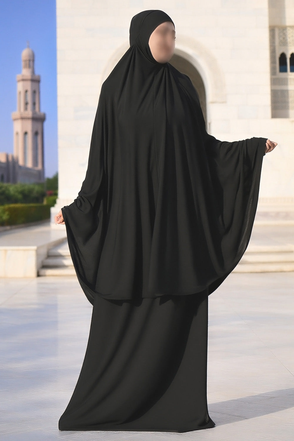 Ensemble de prière SB Jersey avec sac de transport ES007 en noir