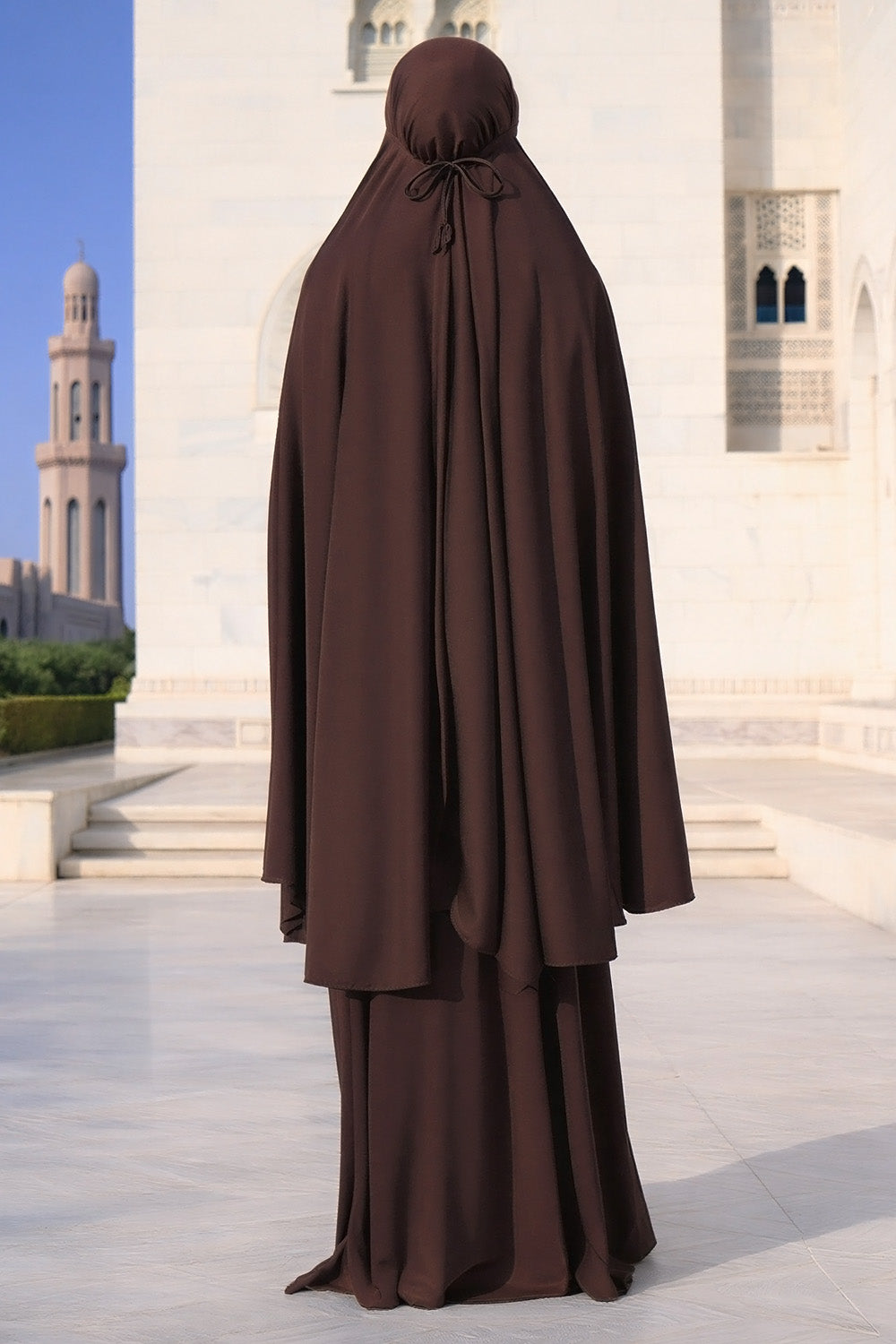 Ensemble de prière SB Jersey avec sac de transport ES007 en marron foncé