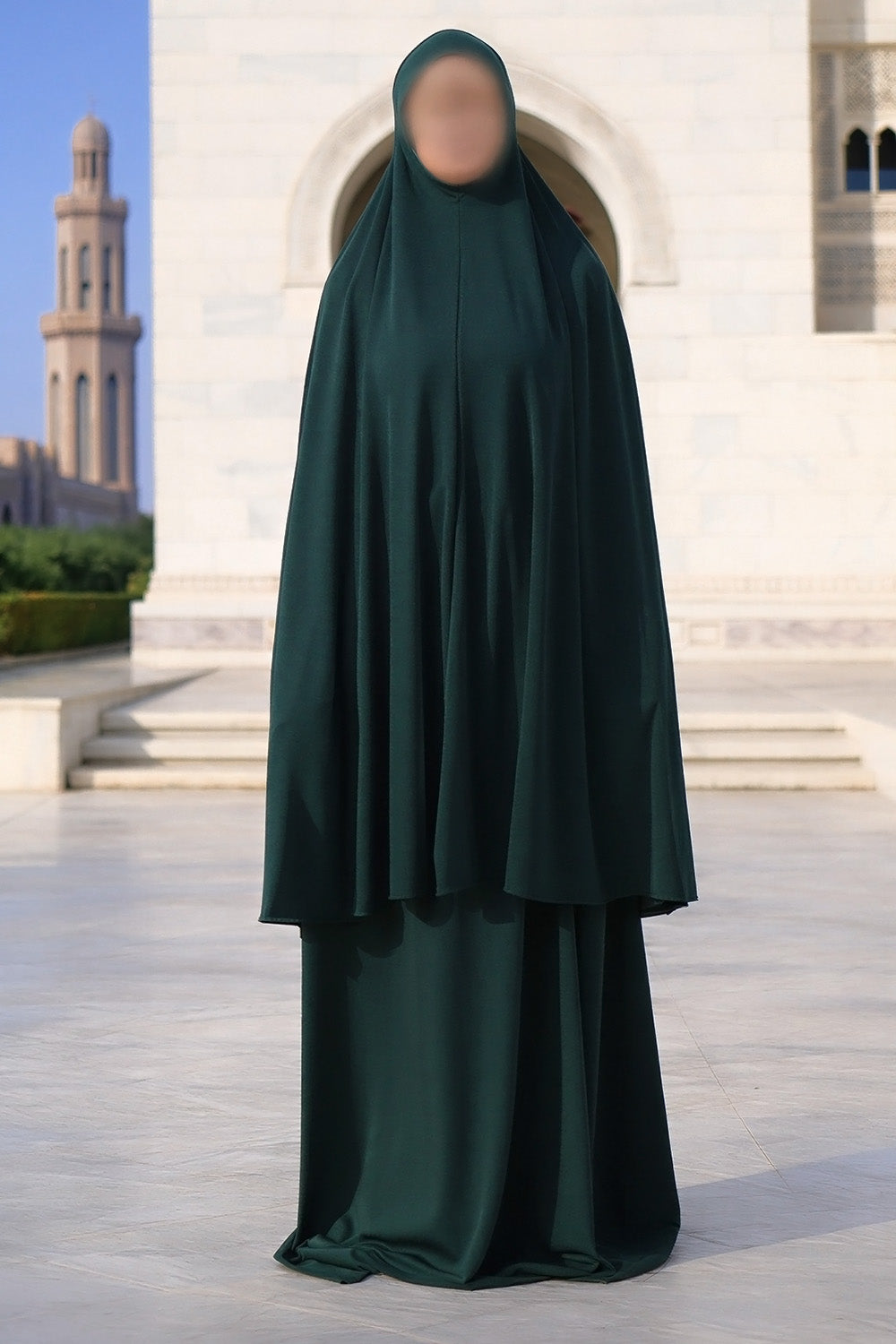 Ensemble de prière SB Jersey avec sac de transport ES007 en vert foncé