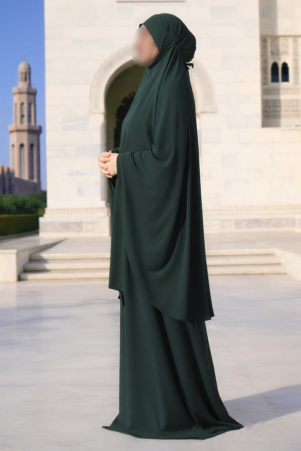 Ensemble de prière SB Jersey avec sac de transport ES007 en vert foncé