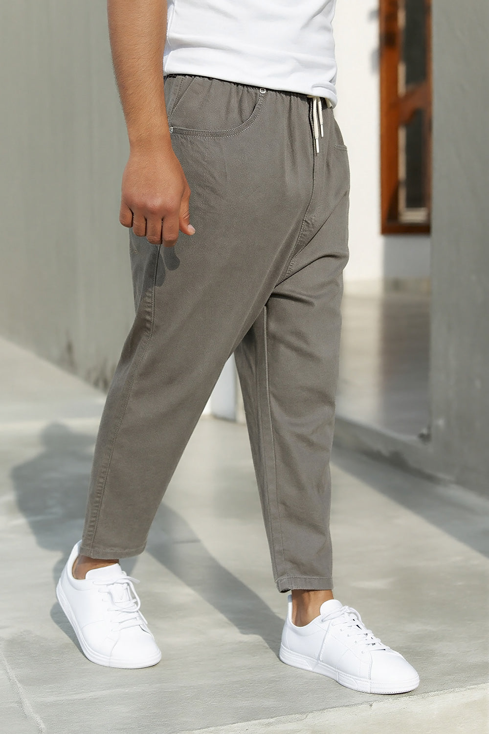 QL Sarouel Jean Stretch Coupe Droite Gris Foncé