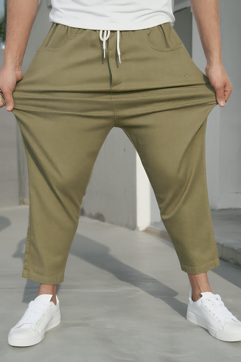 QL Sar. Jeans Stretch Regular Drop in Khaki
