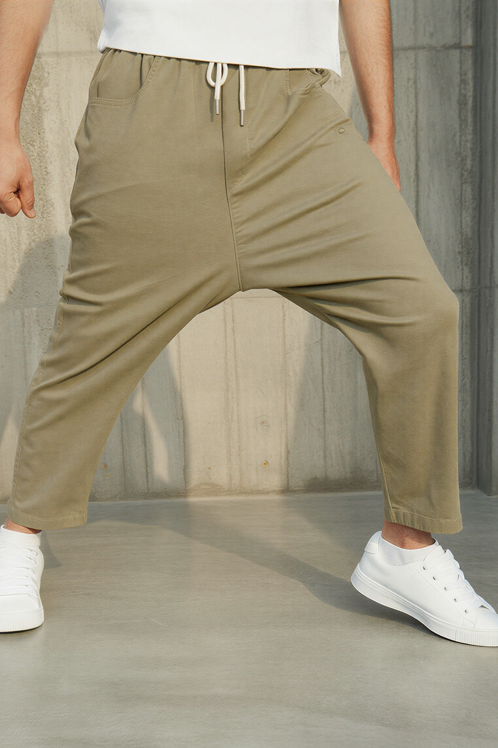 QL Sar. Jeans Stretch Regular Drop in Khaki