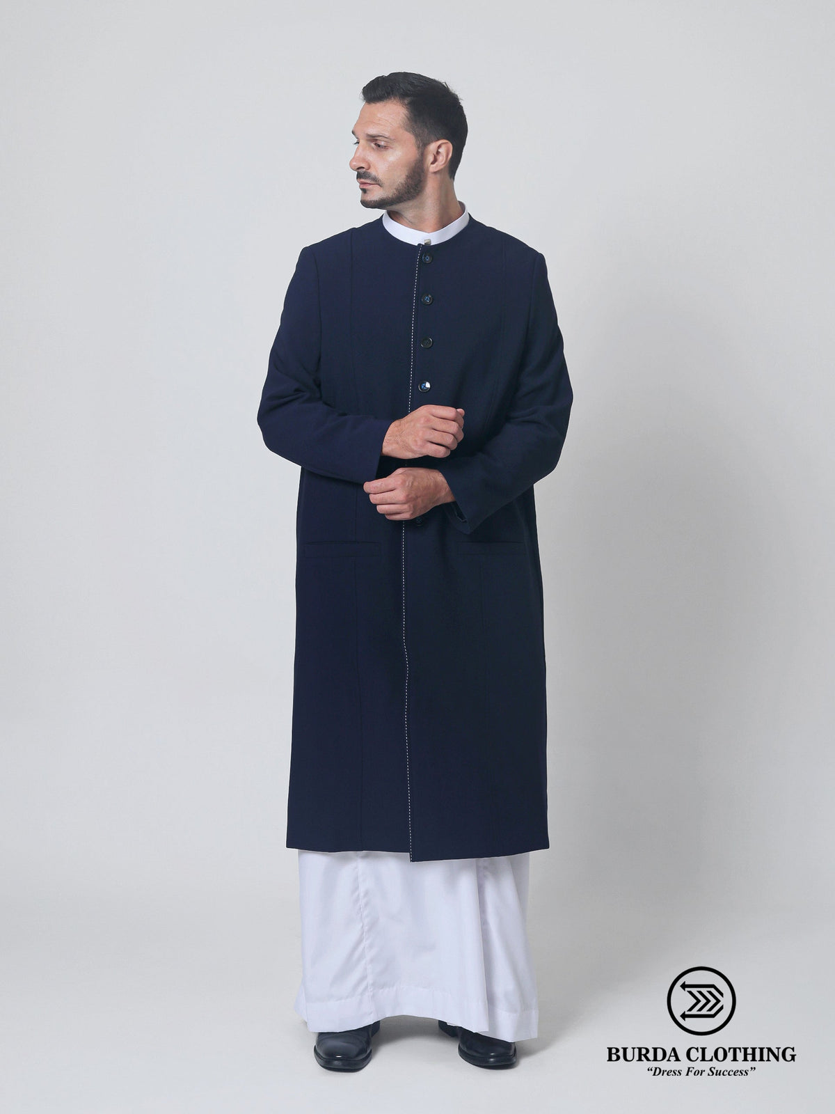 Navy Blue Overcoat