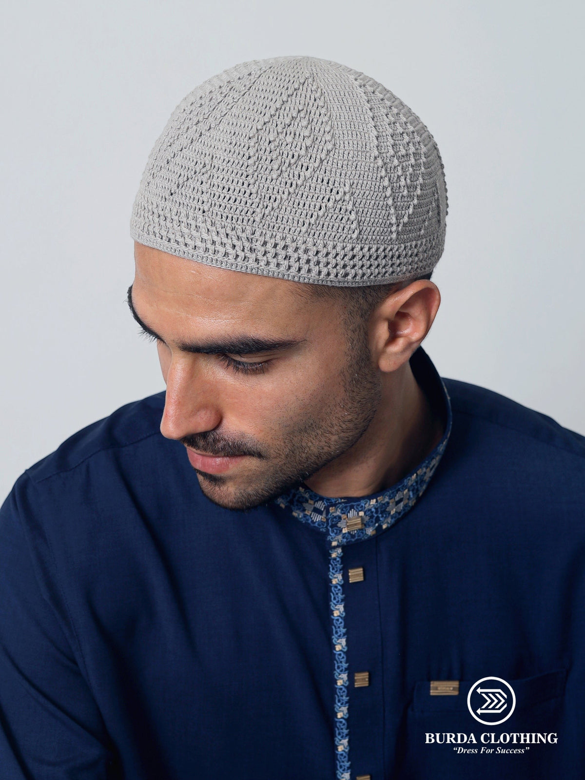 Skull Knit Cotton Kufi
